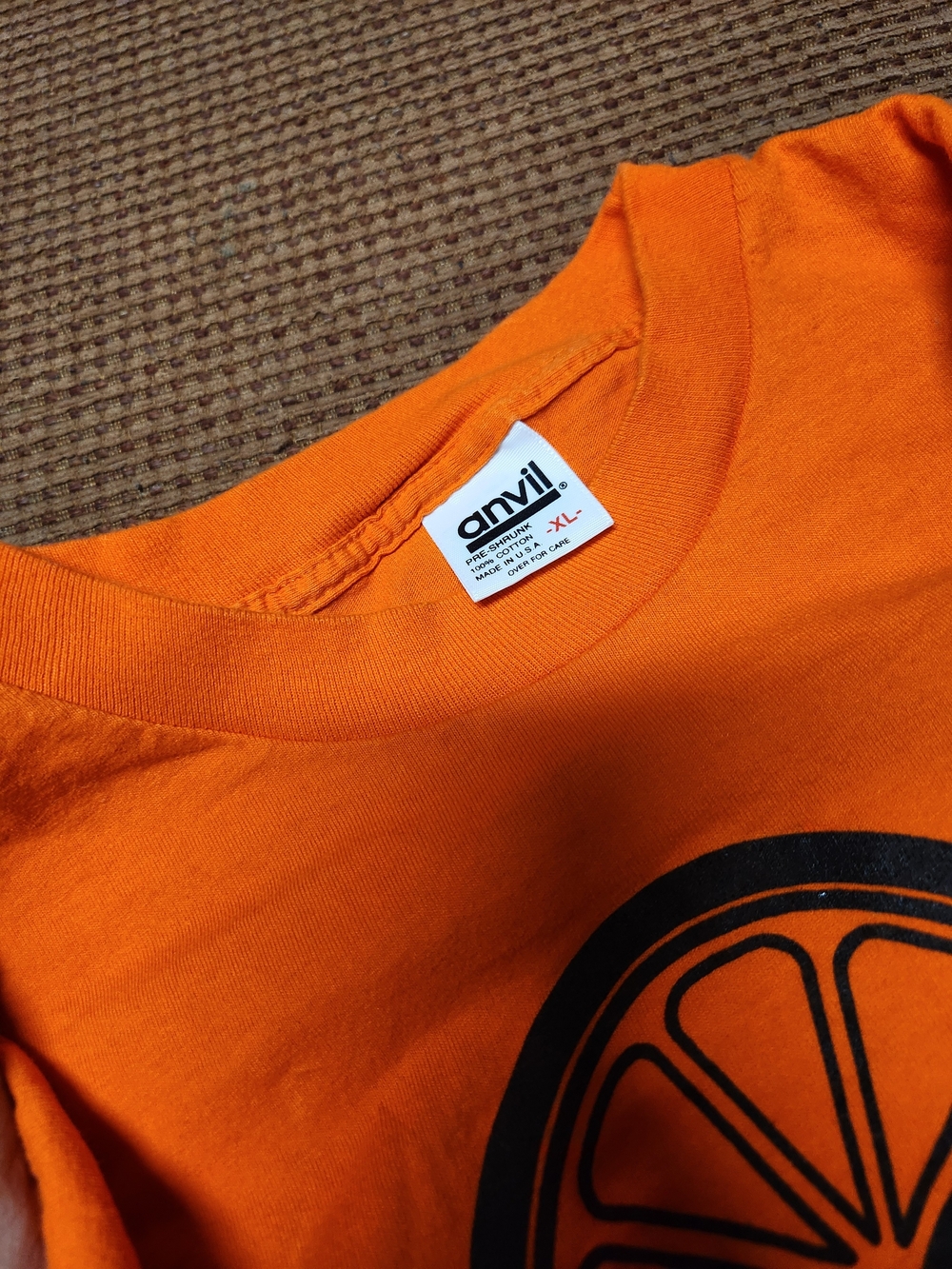 Anvil Orange Crush Logo Short Sleeve Tee - Picture 3 of 10